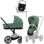 Коляска Cybex Priam IV Chrome Brown complete Cloud T Jeremy Scott Wings Base T 4 в 1 Leaf Green