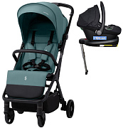 Прогулочная коляска Sweet Baby Aura Basic SBL + автокресло Elegante Plus с базой i-Size ISOFIX DK780 Green