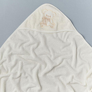 Пелёнка с уголком Little Star Мишка крем бант 100х100 6165 (ЧЗ-мз) крем