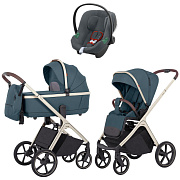 Коляска Carrello Vector CRL-6550 и автокресло Cybex Aton B2 Steel Grey 3 в 1 Prime Blue