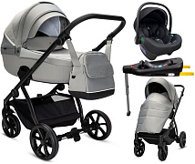 Детская коляска Noordi Fjordi V2 4 в 1 с автокреслом Terra Edusky Black и базой 1462814 Grey
