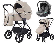 Детская коляска Rant Teo Soft 3 в 1 с автокреслом Miro Olive Beige