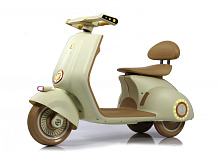 Детский электроскутер RiverToys K444PX бежевый
