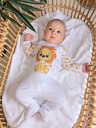 Комбинезон на молнии Little Star Львенок 0208 (ЧЗ-мз) белый 74