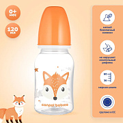 Бутылочка тритановая Canpol Babies Cute animals 120 мл. 11/851 оранжевая лиса