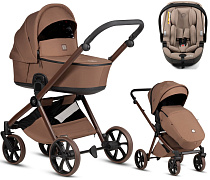 Детская коляска Tutis Mio 3 Plus Limited New 3 в 1 с автокреслом Beno Beige 1622016 Hoopoe Brown