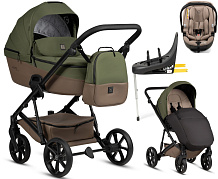 Детская коляска Tutis Viva 6 Plus Essential 4 в 1 с автокреслом Beno Beige и базой 1612050 Pine