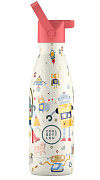 Термос–термобутылка Cool Bottles Kids серия Playland Messy Robots 350 мл