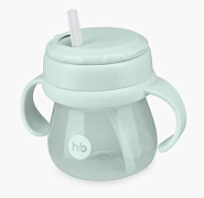 Поильник Happy Baby с трубочкой и ручками 250 мл 14012 blue