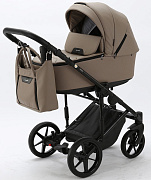 Детская коляска Adamex Zico Deluxe 2 в 1 Z-SA09 ТЕМНО-БЕЖЕВАЯ КОЖА