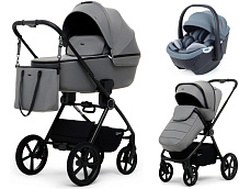 Детская коляска Rant Teo Soft 3 в 1 с автокреслом Aster Zero Graphite Grey