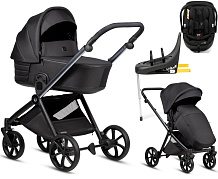 Детская коляска Tutis Mio 3 Plus Black Edition New 4 в 1 с автокреслом Beno Black и базой 1622060 Obsidian