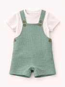 Футболка и песочник Little Star 265005 (ЧЗ-мз) зеленый/белый 68