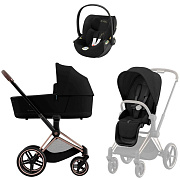 Коляска Cybex Priam IV Rosegold complete Cloud T Jeremy Scott Wings 3 в 1 Sepia Black