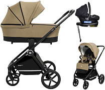 Коляска 4 в 1 Sweet Baby Stella + автокресло Elegante Plus с базой i-Size ISOFIX DK780 Beige