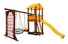 Детский игровой комплекс Perfetto sport Pitigliano-9 + качели Паутина