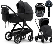 Коляска Agex Prima Pro 4 в 1 с автокреслом i-Safe S Grey и базой Midnight Grey (Темно-серый)