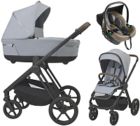 Детская коляска 3 в 1 Espiro Miloo 2.0 и автокресло Pi Beige 303 unique dove