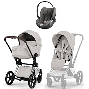 Коляска Cybex Priam V Chrome Style Cloud T Mirage Grey 3 в 1 City Grey