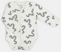 Боди Rant Hugs and Kisses Pattern с длинным рукавом Beige 56