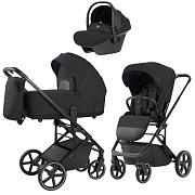Коляска Carrello Alfa CRL-6522 2025 Nova DK791 Black Line 3 в 1 Rock Black