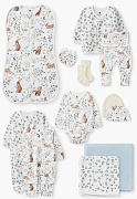 Комплект для новорожденных Happy baby 90153-0 ЧЗ бело-голубой / white-blue, 56