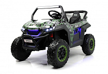 Детский электромобиль RiverToys T777TT 4WD зеленый камуфляж