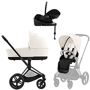 Коляска Cybex Priam IV Matt Black complete Cloud G Magic Black Base G 4 в 1 Off White