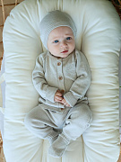 Комплект 3 пр. Little Star кофточка ползунки чепчик 80034 вышивка, жемчужный 62