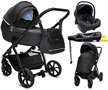 Детская коляска Noordi Fjordi V2 4 в 1 с автокреслом Terra Edusky Black и базой 1462815 Voyager Black