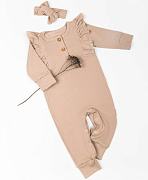 Комбинезон с рюшами AmaroBaby Fashion ЧЗ бежевый 56