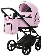 Детская коляска Adamex Zico Deluxe 2 в 1 Z-SA16 РОЗОВ. ЗЕФИР КОЖА