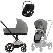 Коляска Cybex Priam IV Rosegold complete Cloud T Jeremy Scott Wings 3 в 1 Mirage Grey