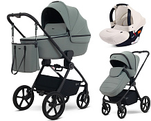 Детская коляска Rant Teo Soft 3 в 1 с автокреслом Cruise Beige Olive