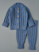 Кофточка и штаны Little Star Косы 80024 (ЧЗ-нк) индиго 62