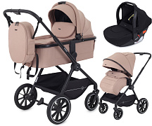 Детская коляска Rant Moss 3 в 1 с автокреслом Cruise Black Latte beige