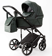 Детская коляска Adamex Locco Light Deluxe 2 в 1 LL-SA29 (Т.ЗЕЛЕНАЯ КОЖА)