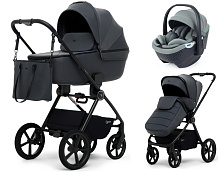 Детская коляска Rant Teo Soft 3 в 1 с автокреслом Aster Zero Olive Graphite