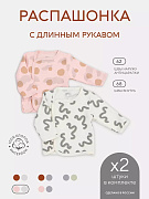 Распашонка Rant Hugs and Kisses 53/54 2 шт Pink Milk 62