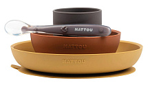 Набор посуды Nattou: 2 тарелки, чашка, ложка curry/terracotta 877015