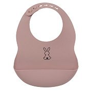 Фартук - нагрудник Nattou силиконовый dusty pink 877046