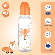 Бутылочка тритановая Canpol Babies Cute animals 250 мл. 11/841 оранжевая лиса
