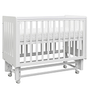 Кровать Antemi Mari 120х60 с маятником Ник 14 б/б Белый + НиК 15 б Белый