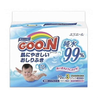 Салфетки влажные Goon для младенцев Спайка с 0 мес. (70х3)