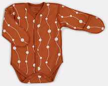 Боди Rant Hugs and Kisses Pattern с длинным рукавом Brown 62