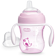 Поильник Chicco Transition Cup 4 м+ розовый