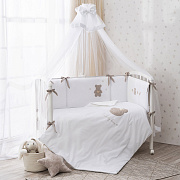 Комплект в детскую кроватку Perina Teddy love 6 предметов песочный
