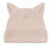 Чепчик (шапочка) AmaroBaby Fashion Cat бежевый 38