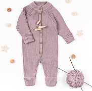 Комбинезон вязаный AmaroBaby Pure Love Tot демисезонный пудровый 56