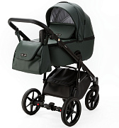 Детская коляска Adamex Nola Deluxe 3 в 1 N-SA29 (Т. ЗЕЛЕНЫЙ КОЖА)